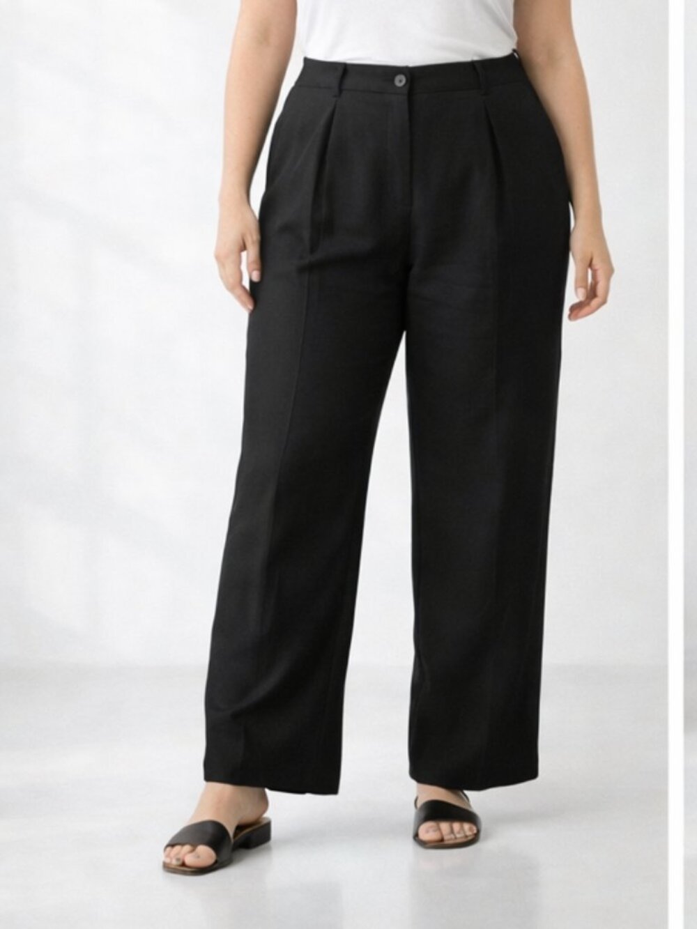 Banana Republic Women's High Rise Pleated Linen Pants Size 18 Black NWT - Picture 15 of 15